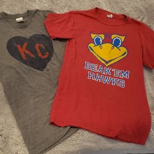 2 Charlie Hustle Unisex cut tees Medium